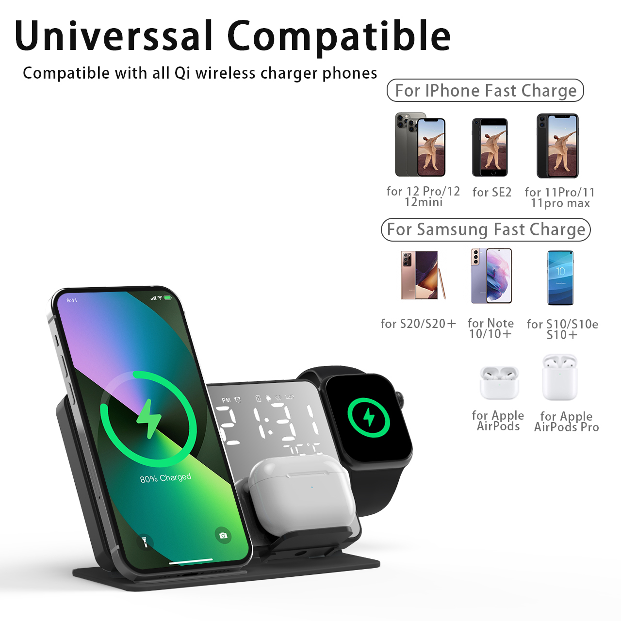 3 in 1 Wireless Charger For iP – Smartwatch Case Bewertung und Preis