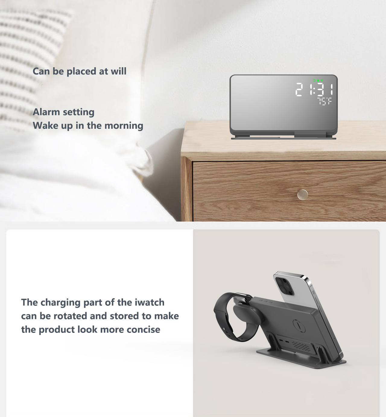 3 in 1 Wireless Charger For iP – Smartwatch Case Bewertung und Preis