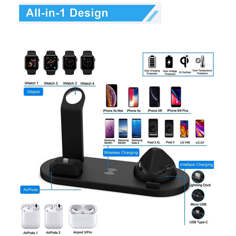 6 in 1 Wireless Charger Stand  – Smartwatch X12 Bewertung und Preis