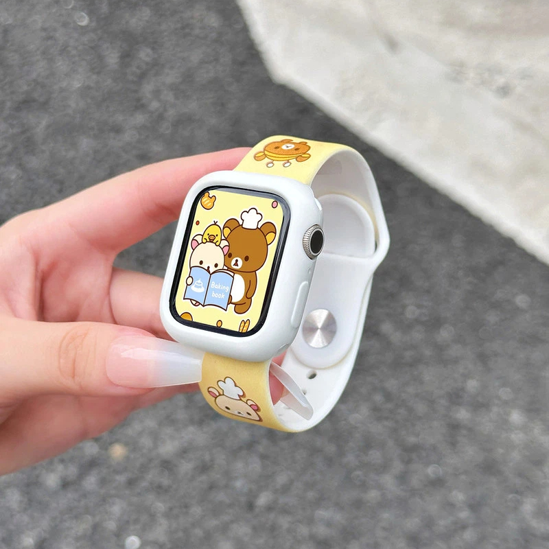 Cute Rilakkuma Print Silicone  – Silicone Band Replacement Bewertung und Preis