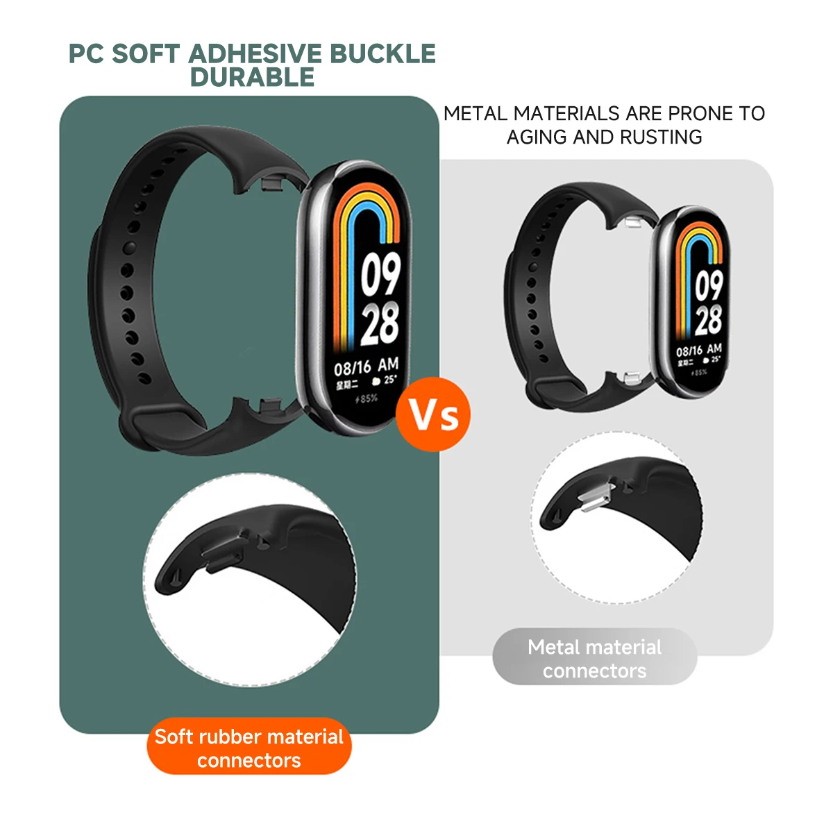 Strap for Xiaomi Mi Band 9/9 N – Silicone Band Replacement Bewertung und Preis