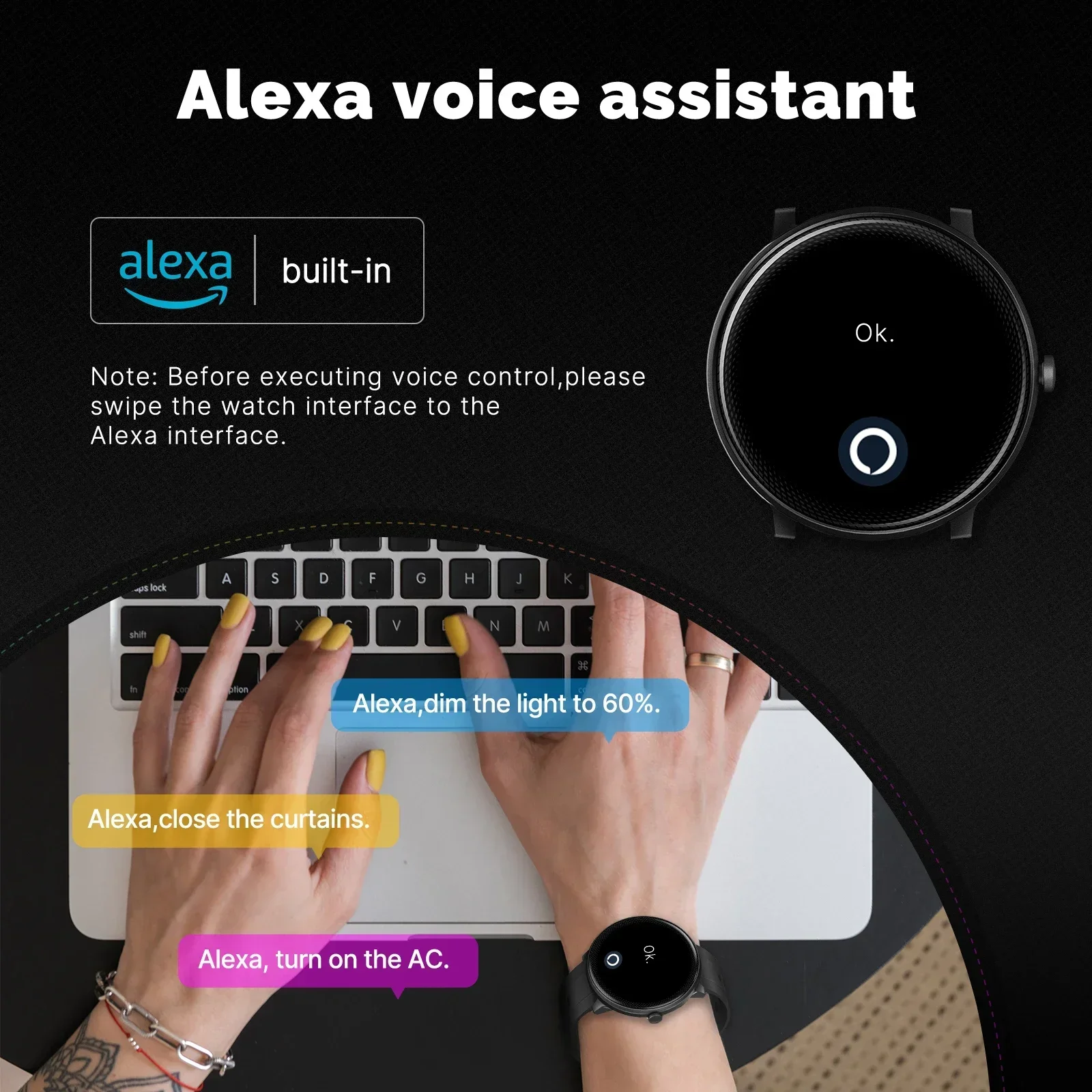 MOES Smart Watch Alexa Built-i – Smartwatch Touch Bewertung und Preis