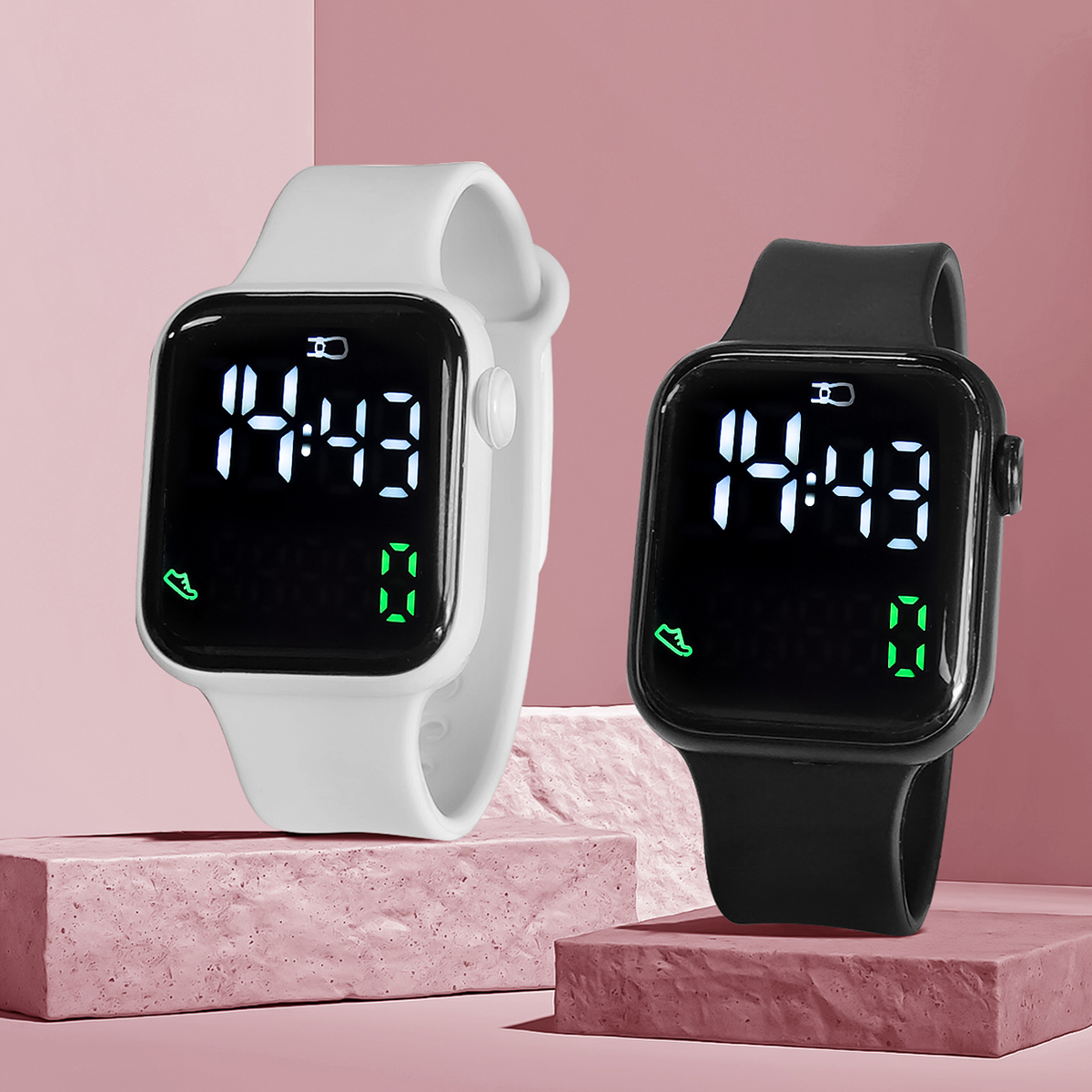New 2PCS Student Minimalist Sm – Smartwatch Touch Bewertung und Preis