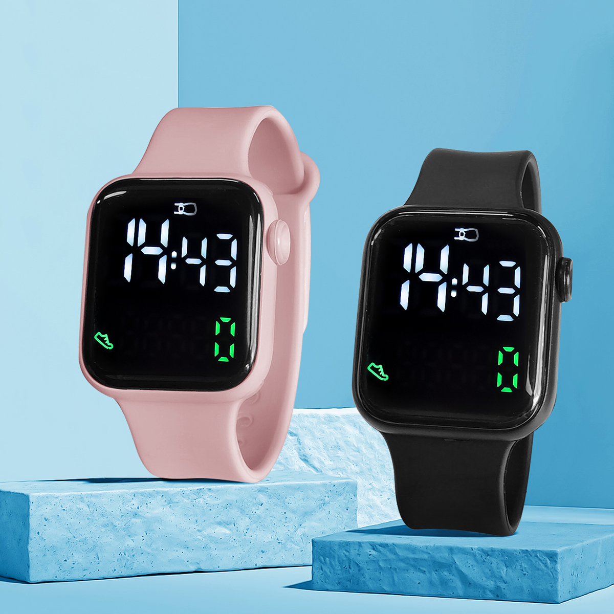 New 2PCS Student Minimalist Sm – Smartwatch Touch Bewertung und Preis